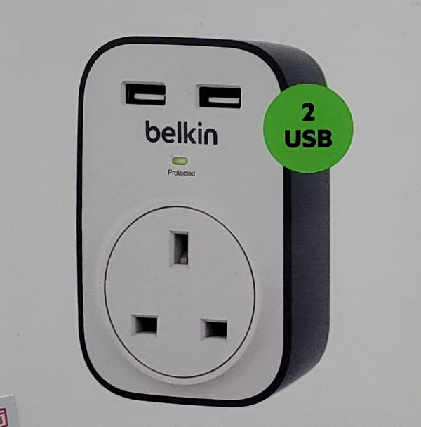 Belkin 「一拖一」防雷電掣現身！單 13A 插座！