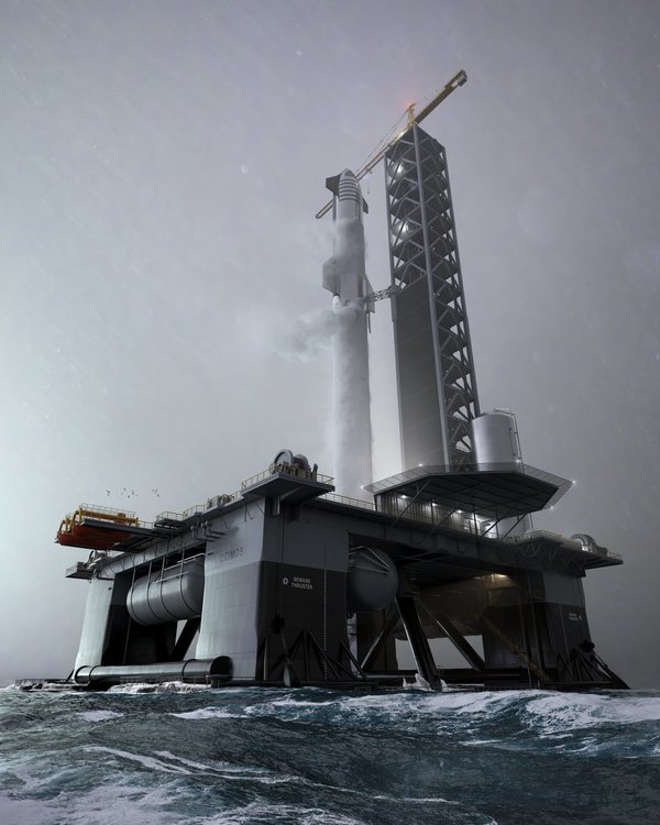 SpaceX 改建鑽油台  建可移動海上發射降落平台