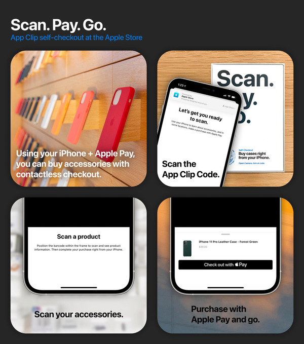 Apple Store 藉 App Clips 功能  直接掃產品 barcode 快速支付買配件