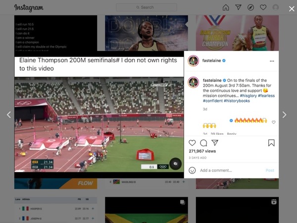 【東京奧運】牙買加女飛人無情講！國際奧委會禁社交平台分享賽事影片！
