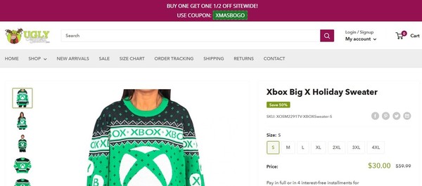 【遊戲熱話】Ugly Christmas Sweater 超醜Xbox節慶毛衣