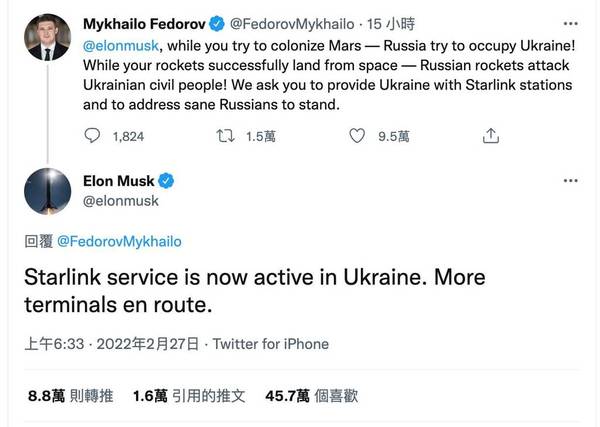 【俄烏局勢】烏克蘭建 IT 軍團 Elon Musk 提供 Starlink 服務