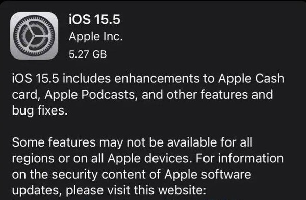 iOS 15.5 RC 版登場！三大新功能即睇！