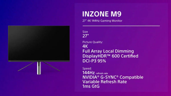 Sony 新電競品牌 INZONE 首推 PS5 最佳拍檔 4K 顯示器