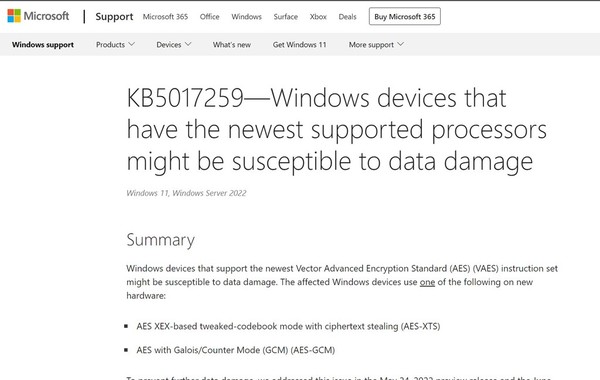 新款處理器配 Windows 11 或致資料損壞！附官方修正方法！