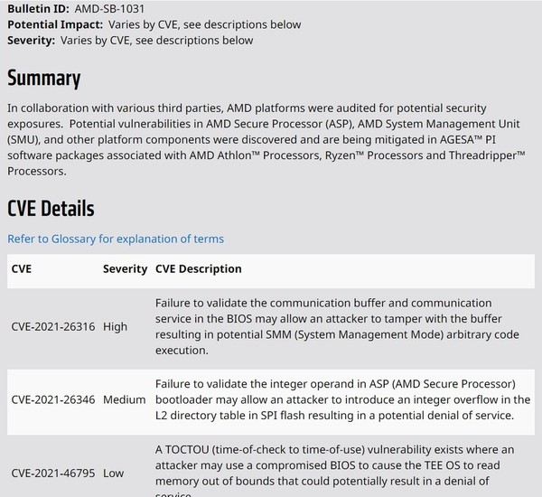AMD 公布 31 個 CPU 漏洞！大量家用、商用型號受影響！【附自救方法】