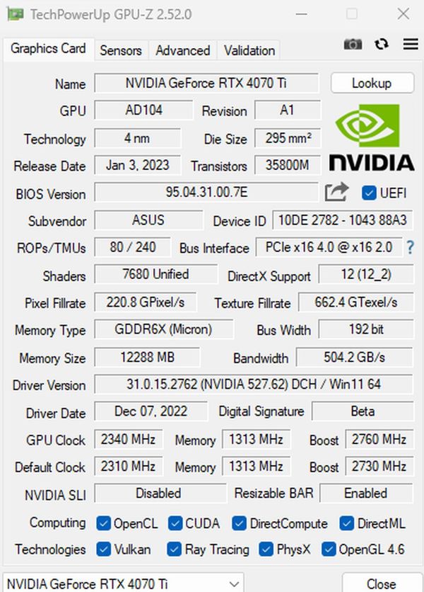 【實測】ASUS TUF Gaming GeForce RTX 4070 Ti 12GB GDDR6X OC Edition！強化用料‧預設超頻！