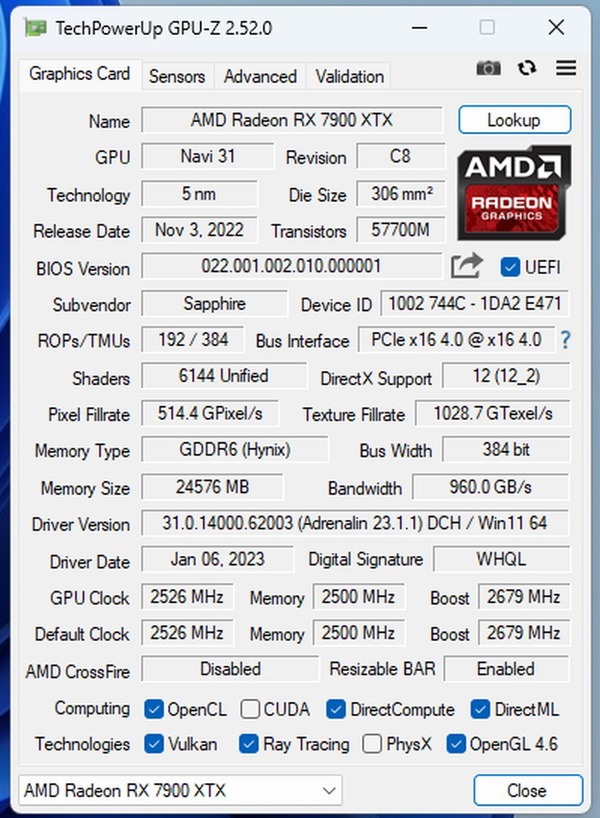 Sapphire Radeon RX 7900 XTX Nitro+ Vapor-X 實測！強化散熱‧預設超頻！