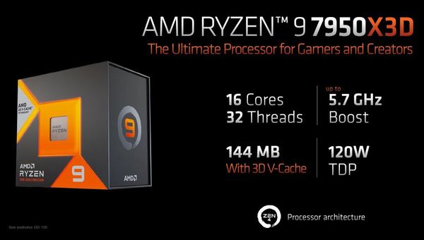 AMD Ryzen 9 7950X3D‧Ryzen 7 7800X3D 實測！3D V-Cache 加持‧大幅提升效能！