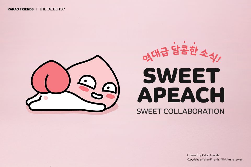 THEFACESHOP聯乘KAKAO FRIENDS!SWEET PEACH系列 THEFACESHOP聯乘KAKAO FRIENDS!SWEET PEACH系列