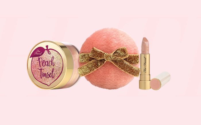 TOO FACED Peach Tinsel: Peach TinselLoose Sparkling Party Powder & Lipstick Set