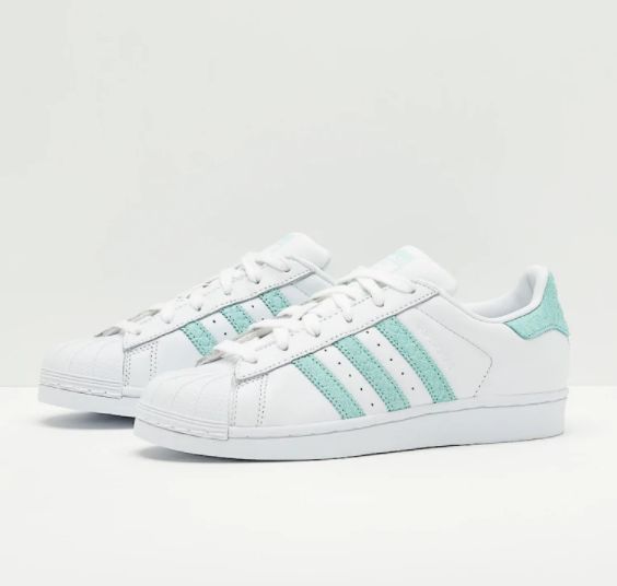 Adidas Original Superstar - White  薄荷綠色波鞋