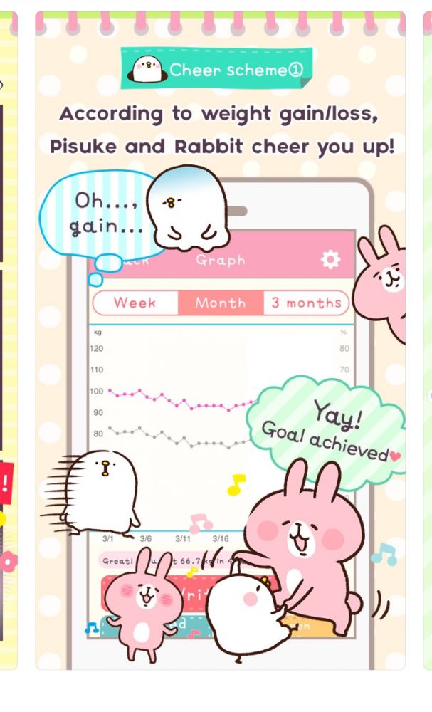 P助與粉紅兔兔 徐緩地瘦身app