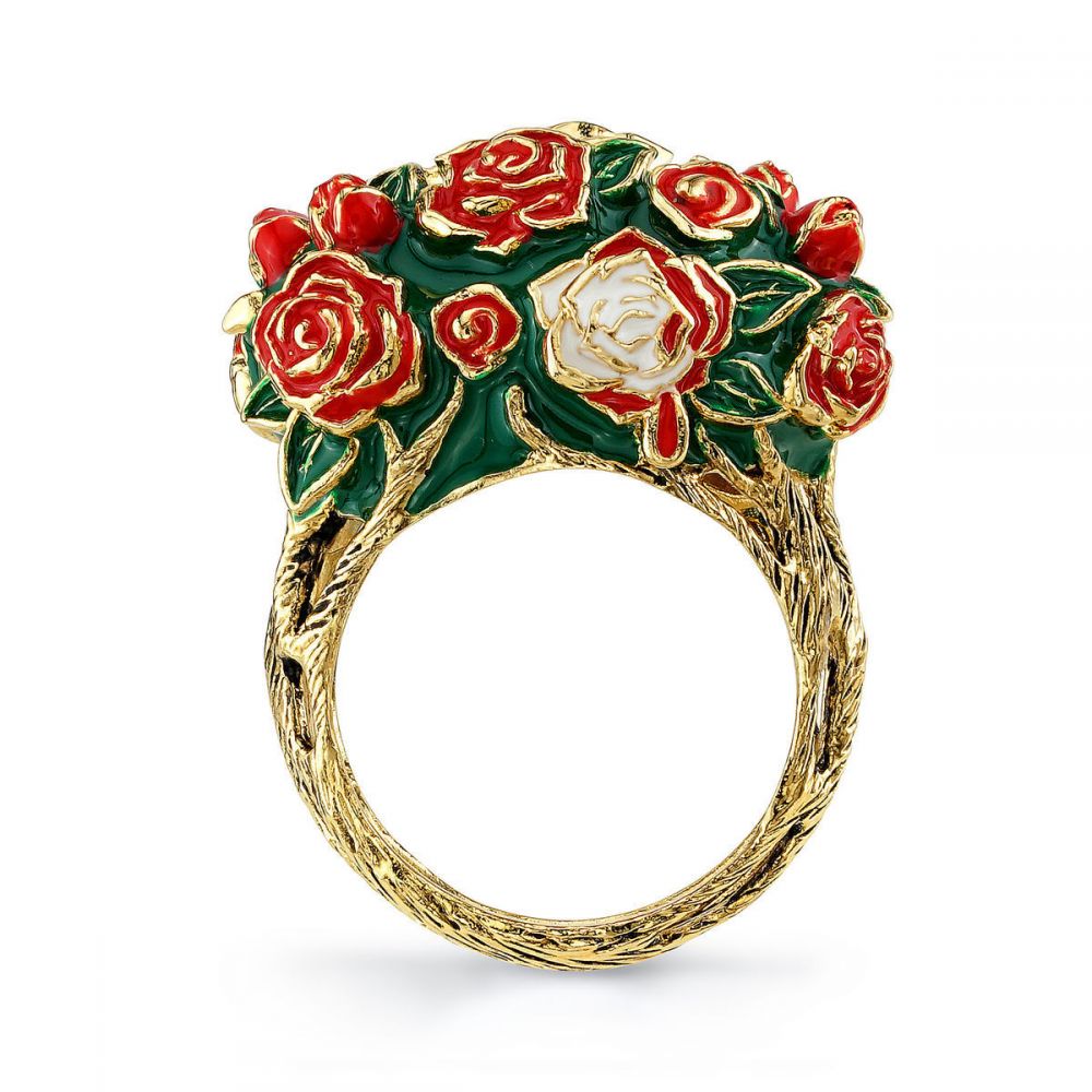 Alice in Wonderland Roses Ring by RockLove