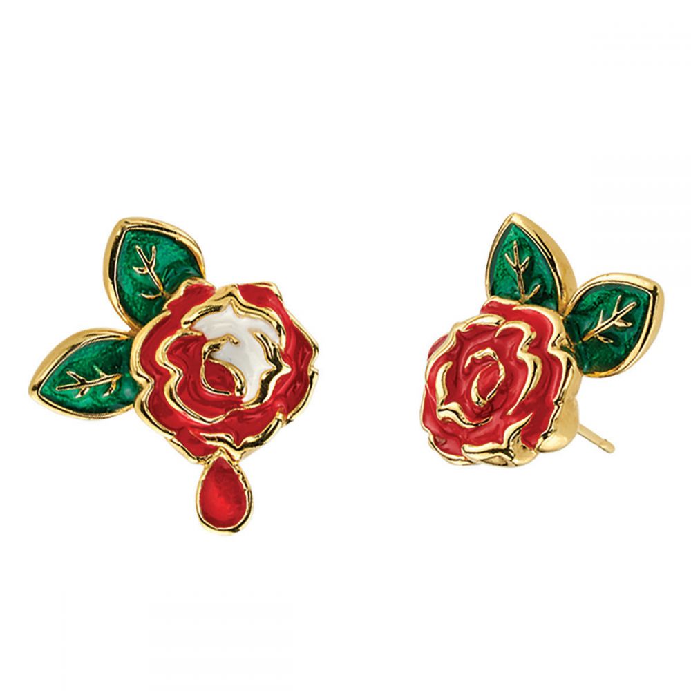 Alice in Wonderland Roses Earrings by RockLove