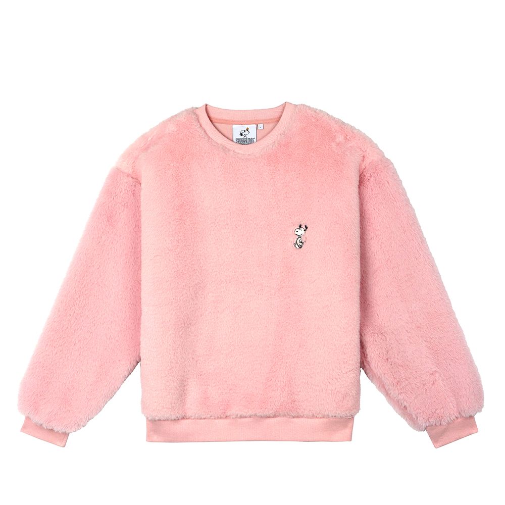 [FW18 Peanuts] Snoopy Fake Fur Sweatshirts(Pink)