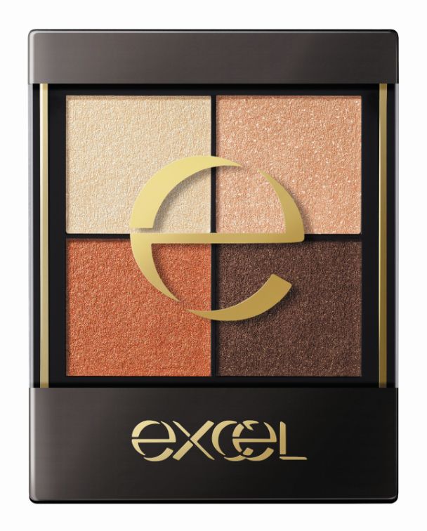 眼妝,excel,眼影,保濕,橙紅色調,秋冬,派對, eyeshadow, eye, 時尚四色眼影, excel 時尚四色眼影, エクセル, アイシャドウ