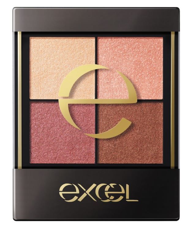 眼妝,excel,眼影,保濕,橙紅色調,秋冬,派對, eyeshadow, eye, 時尚四色眼影, excel 時尚四色眼影, エクセル, アイシャドウ