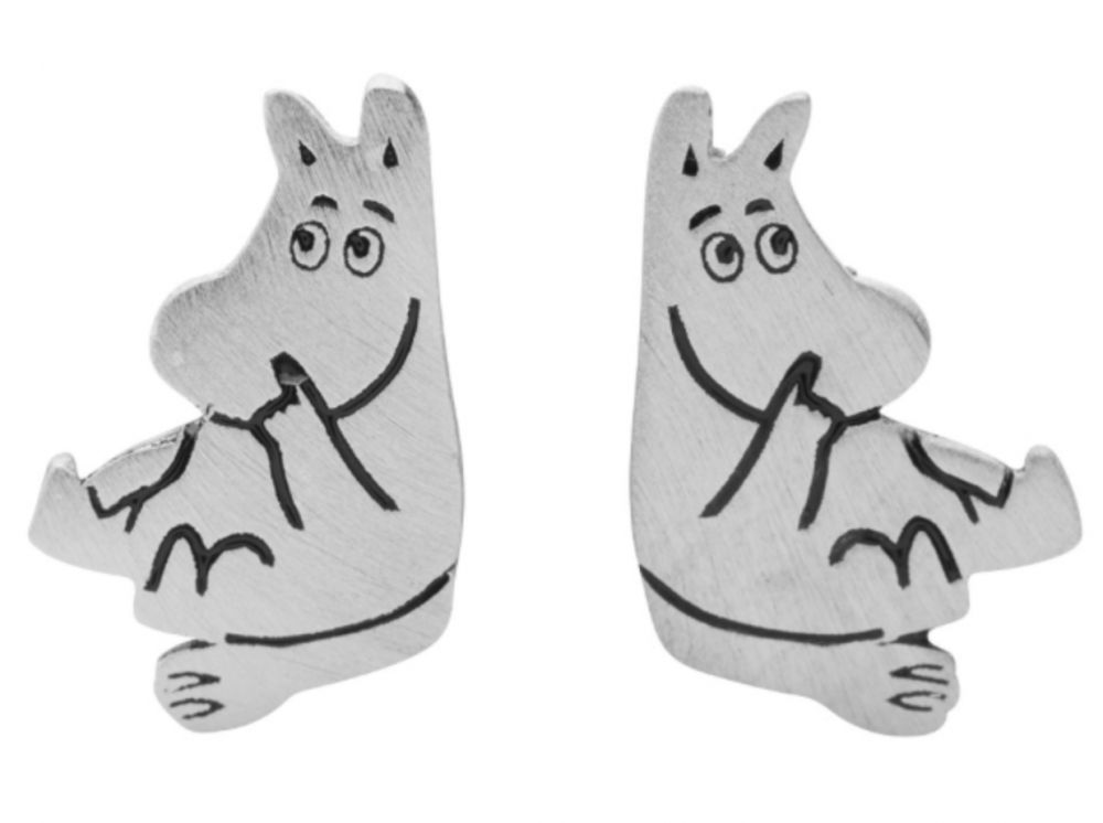 Silver Earrings, Moomintroll figure