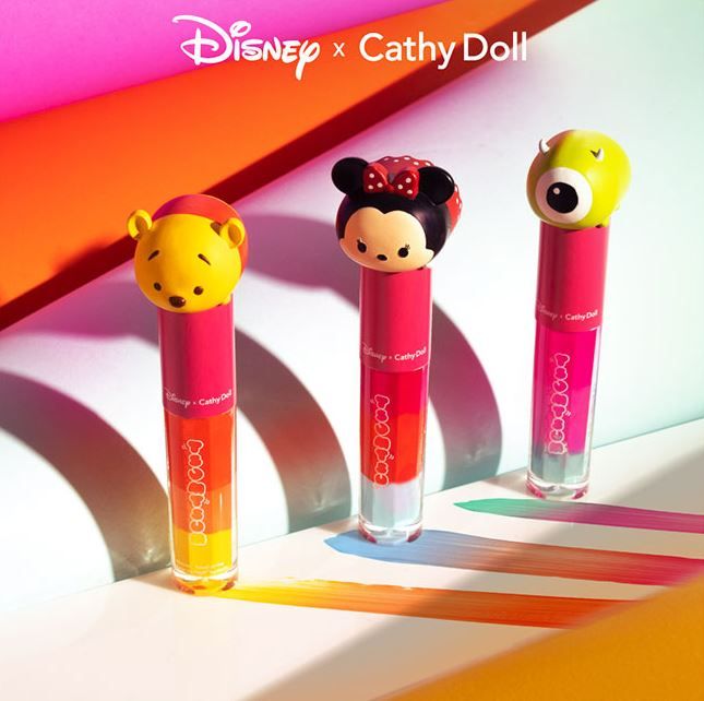 【泰國化妝品】Cathy Doll再聯乘Disney Tsum Tsum！小熊維尼漸變唇釉、毛毛雙色胭脂！