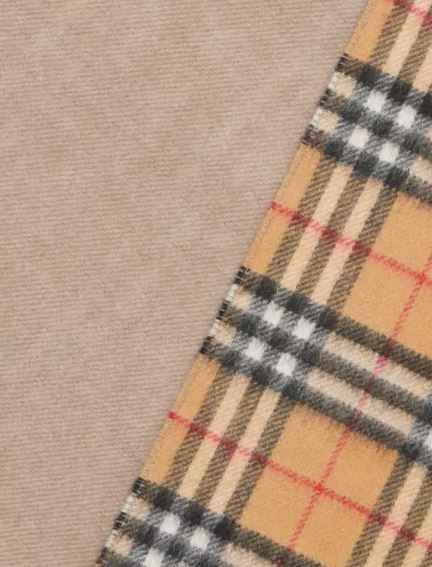 BURBERRY Long Reversible Vintage Check Double-faced Cashmere Scarf 