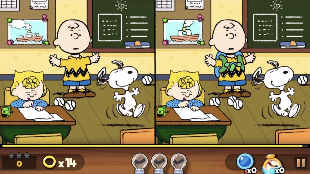 【APP】史努比彩色漫畫找不同遊戲！一起考考眼力！休閒手機APP推介！