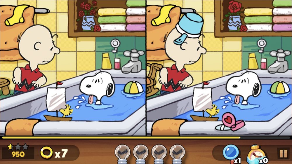 【APP】史努比彩色漫畫找不同遊戲！一起考考眼力！休閒手機APP推介！