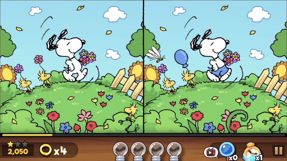 【APP】史努比彩色漫畫找不同遊戲！一起考考眼力！休閒手機APP推介！