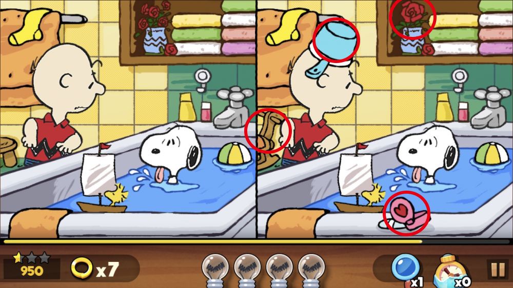 【APP】史努比彩色漫畫找不同遊戲！一起考考眼力！休閒手機APP推介！