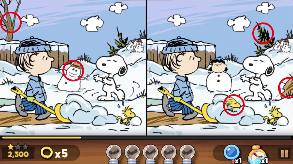 【APP】史努比彩色漫畫找不同遊戲！一起考考眼力！休閒手機APP推介！