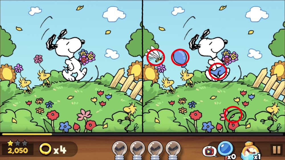 【APP】史努比彩色漫畫找不同遊戲！一起考考眼力！休閒手機APP推介！