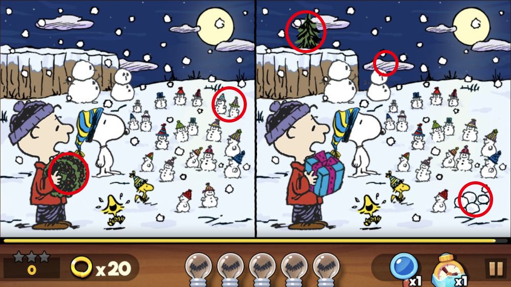 【APP】史努比彩色漫畫找不同遊戲！一起考考眼力！休閒手機APP推介！