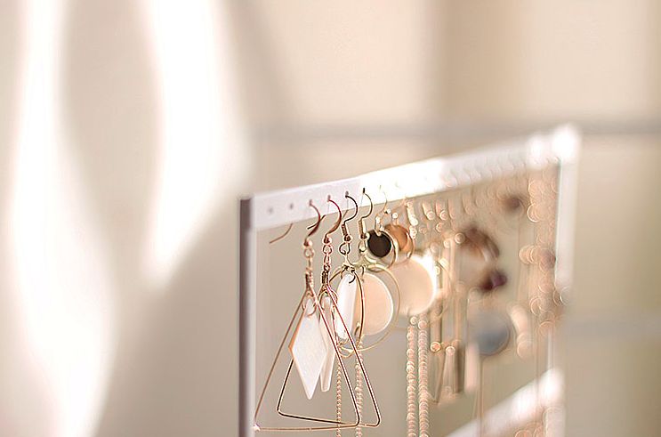鐵藝創意耳環飾物架 (售價為人民幣¥19)