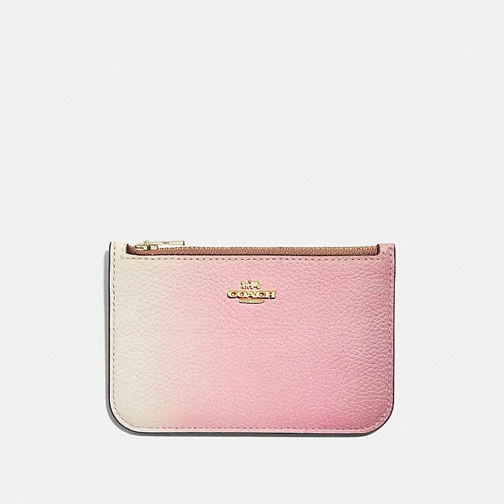 COACH ZIP CARD CASE WITH OMBRE