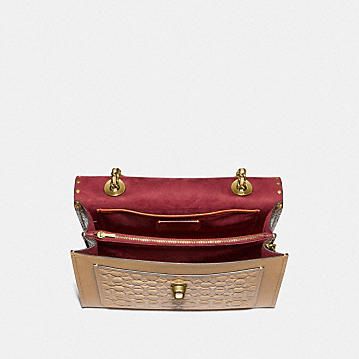PARKER SHOULDER BAG IN SIGNATURE LEATHER WITH RIVETS STYLE