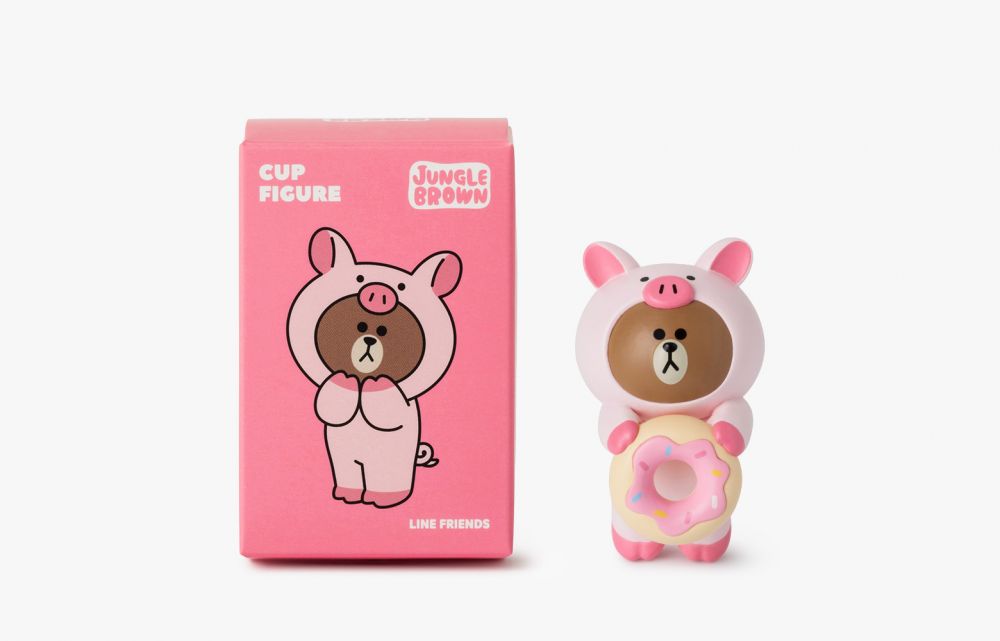 可愛下午茶時間！韓國LINE FRIENDS推出動物造型熊大杯緣子！粉紅豬、水獺！