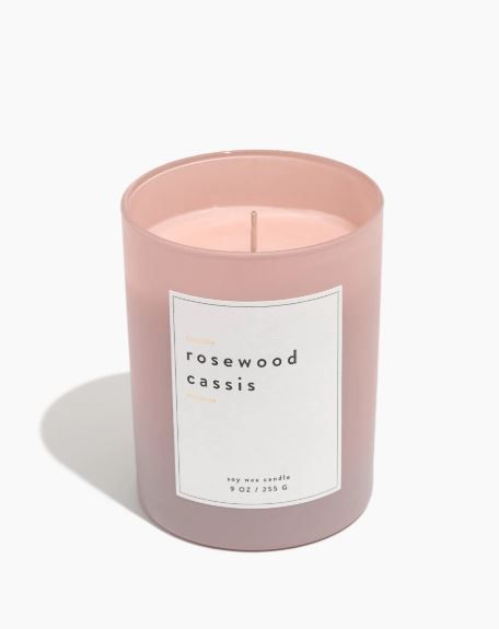 Madewell Large Matte Glass Candle – Rosewood Cassis