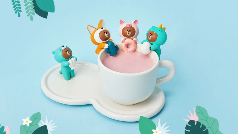 可愛下午茶時間！韓國LINE FRIENDS推出動物造型熊大杯緣子