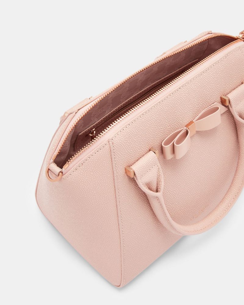 JANNE Bow Detail Zipped Leather Tote Bag (£189)