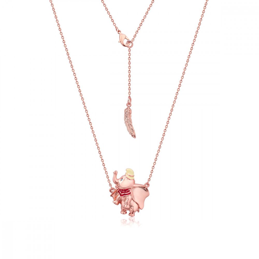 Disney Rose Gold-Plated Dumbo & Circus Ball Necklace