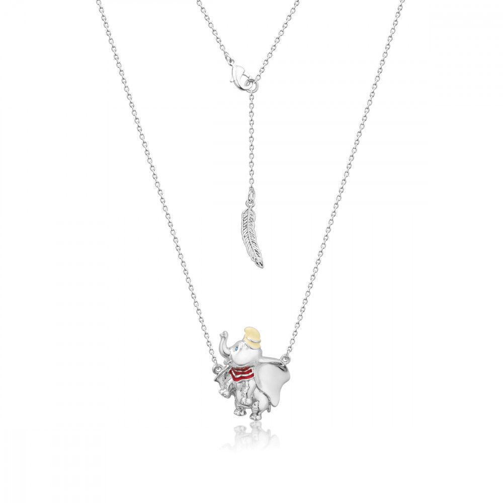 Disney White Gold-Plated Dumbo & Circus Ball Necklace