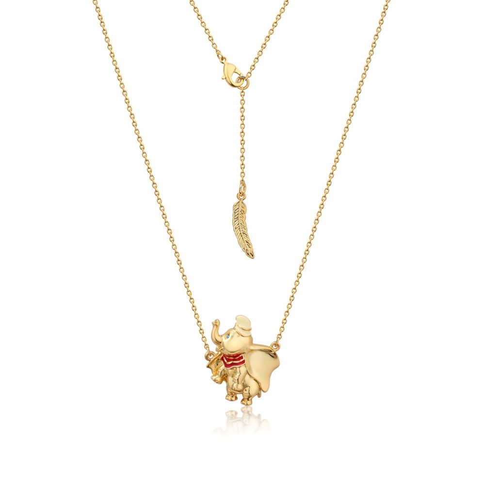 Disney Gold-Plated Dumbo & Circus Ball Necklace 