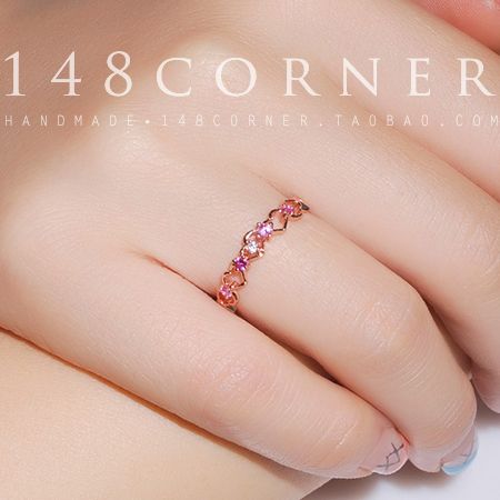 可愛日系愛心粉色戒指(售價為人民幣¥75) 