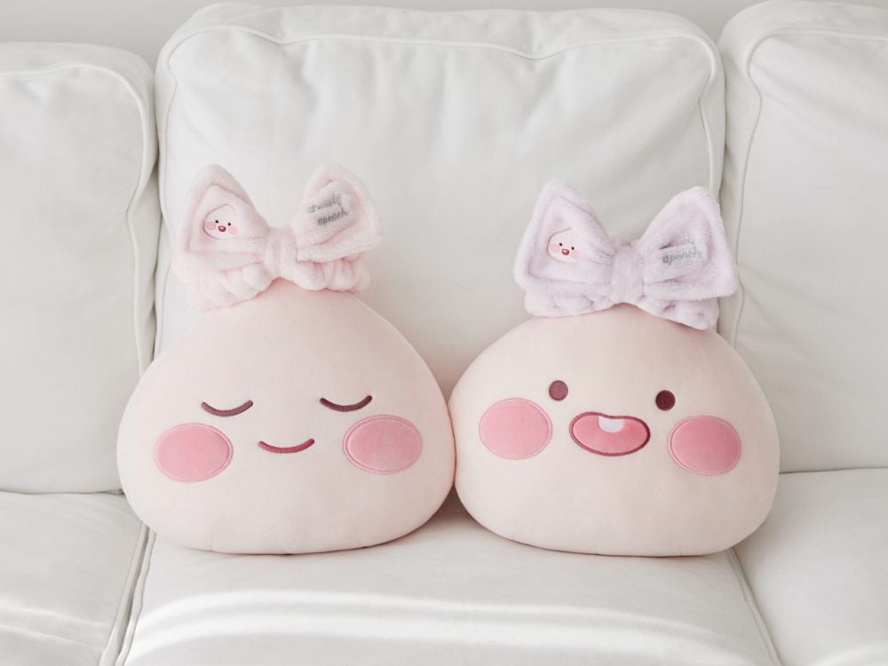 韓國KAKAO FRIENDS新推Lovely Apeach精品！軟綿綿粉紅桃子攬枕！