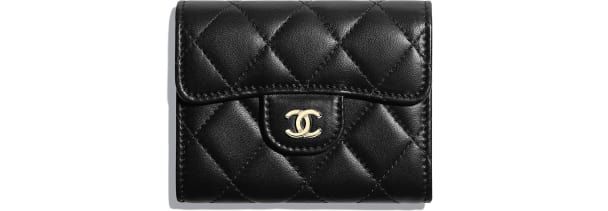 CHANEL Classic Coin Purse Lambskin & Lacquered Silver-Tone Metal 
