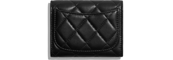 CHANEL Classic Coin Purse Lambskin & Lacquered Silver-Tone Metal 
