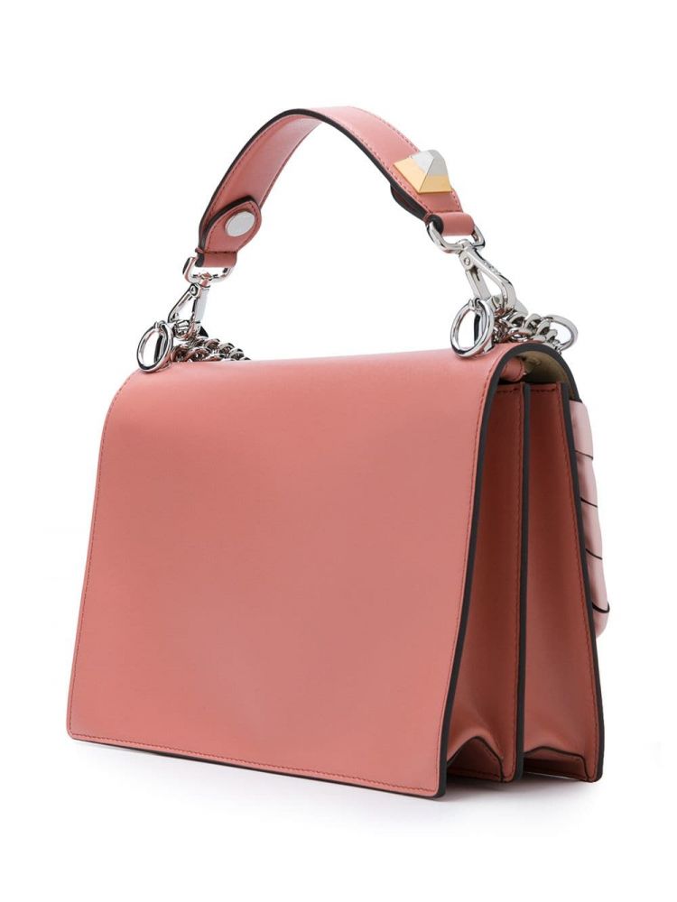 Fendi pink Kan I leather shoulder bag