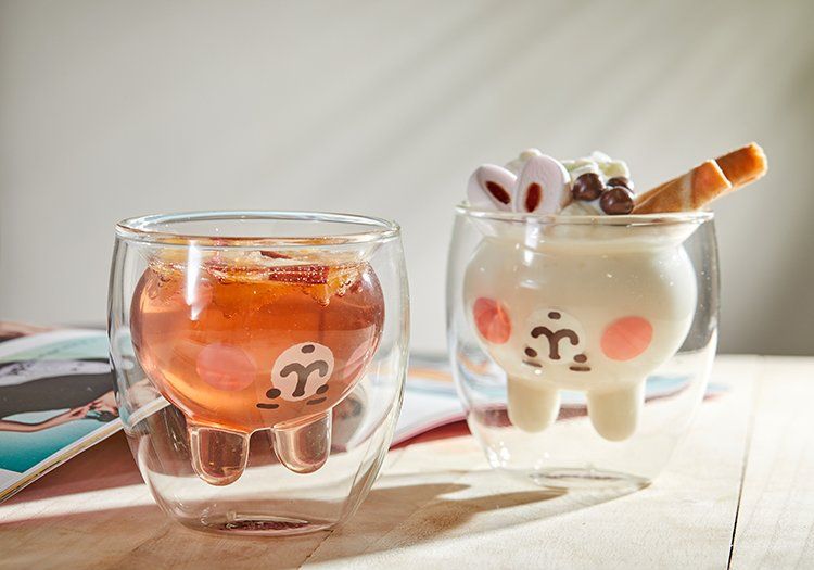 台灣新推粉紅兔兔透明雙層玻璃杯！大熱預感！可愛下午茶時光！