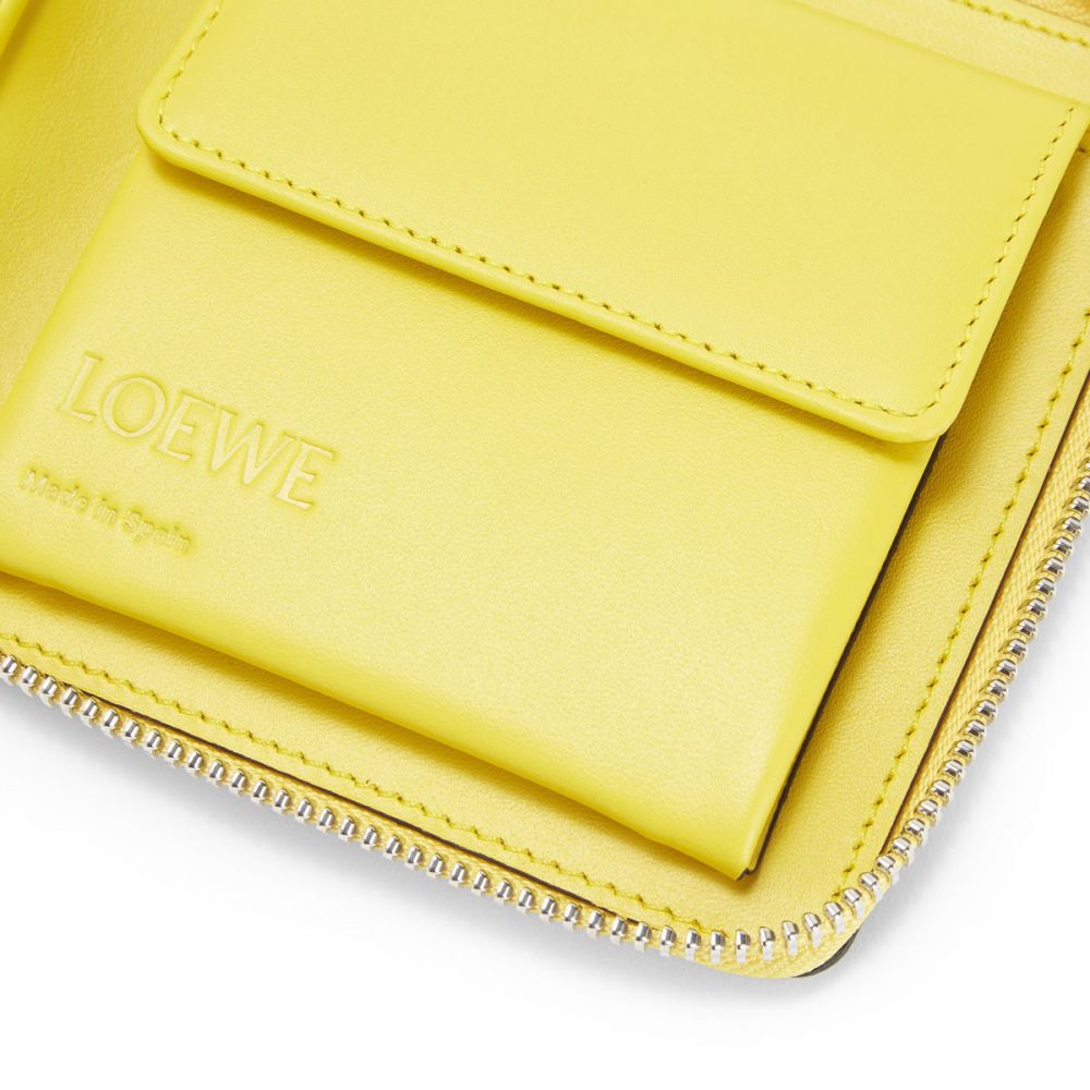 LOEWE Puzzle Square Zip Wallet Yellow/Powder HKD4800