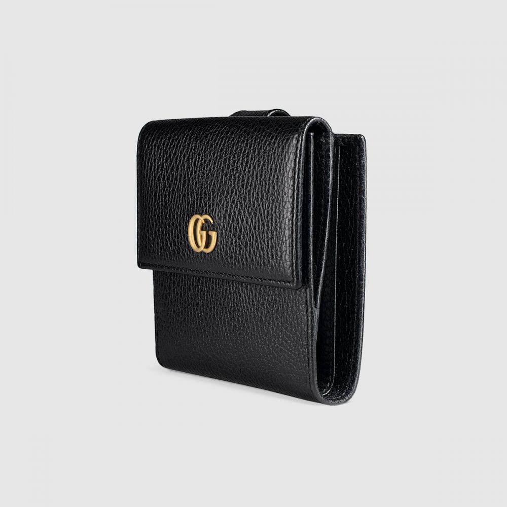 GUCCI Leather french flap wallet 